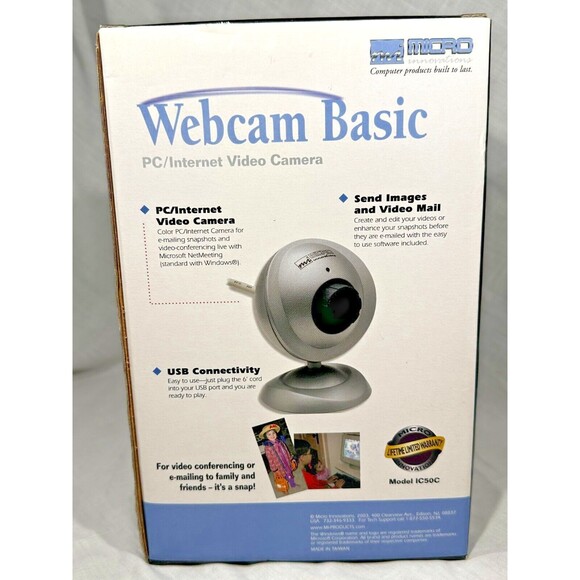 NEW Vintage Micro Innovations Basic Webcam PC/Internet USB Video Camera IC50C - Picture 2 of 9